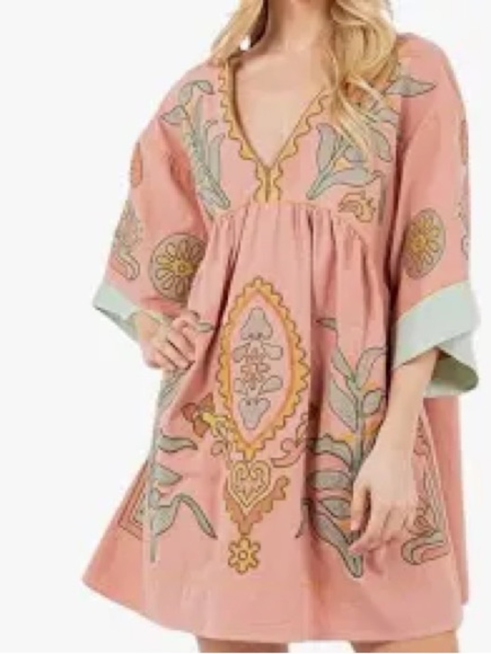 Amelia Embroidered Dress by the brand Sunday Up, Size Small